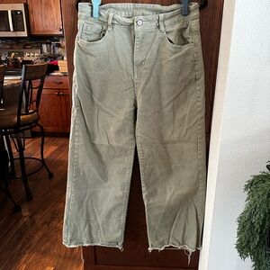 Green Wide-Leg Jeans